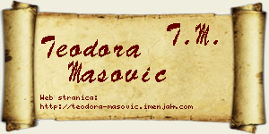 Teodora Mašović vizit kartica